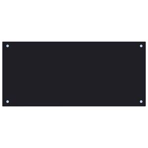 vidaXL Paraschizzi per Cucina Nero 90x40 cm in Vetro Temperato