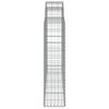 vidaXL Cesti Gabbioni ad Arco 6 pz 200x30x120/140 cm Ferro Zincato