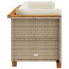 vidaXL Divano da Giardino con Cuscini a 3 Posti Beige in Polyrattan