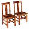 vidaXL Set Sedie da Pranzo 2 pz in Legno Massello di Acacia