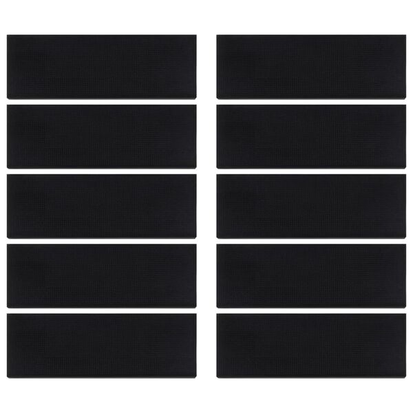 vidaXL Tappetino per Scale 10 pz 25x75 cm in Gomma