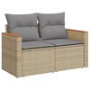 vidaXL Set Divano da Giardino 12 pz con Cuscini Beige Misto Polyrattan