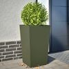 vidaXL Fioriere da Giardino 2 pz Verde Oliva 45x45x75 cm in Acciaio