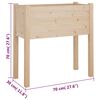 vidaXL Fioriera da Giardino 70x31x70 cm Legno Massello di Pino