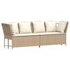 vidaXL Divano da Giardino con Cuscini in Polyrattan Beige