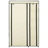 vidaXL Armadi Pieghevoli 2 pz Crema 110x45x175 cm in Tessuto