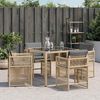 vidaXL Sedie da Giardino con Cuscini 4 pz Beige Misto in Polyrattan