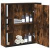 vidaXL Mobile Bagno Specchio Rovere Fumo 60x16x60 cm Legno Multistrato