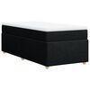 vidaXL Giroletto a Molle con Materasso Nero 90x190 cm in Tessuto