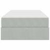 vidaXL Letto con contenitore e materasso Grigio chiaro 90 x 200 cm