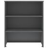 vidaXL Piano Credenza HAMAR Grigio Scuro 85x35x100 cm Legno di Pino