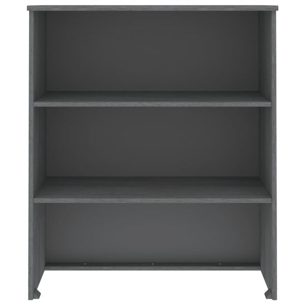 vidaXL Piano Credenza HAMAR Grigio Scuro 85x35x100 cm Legno di Pino