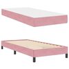 vidaXL Letto a molle con materasso Rosa 90 x 190 cm Tessuto
