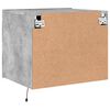 vidaXL Comodino a Parete con Luci LED Grigio Cemento