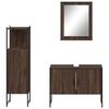 vidaXL Set Mobili da Bagno 3 pz Rovere Marrone in Legno Multistrato