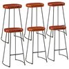 vidaXL Set Bar 7pz Legno Massello Mango Grezzo e Metallo