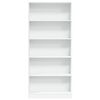 vidaXL Libreria Bianca 80x24x176 cm in Legno Multistrato