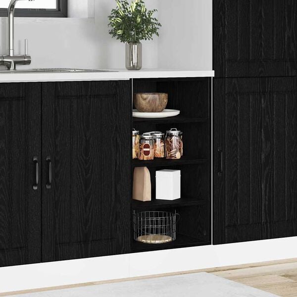 vidaXL Base per Cucina con cassetto Rovere nero 40 x 44,5 x 81,5 cm