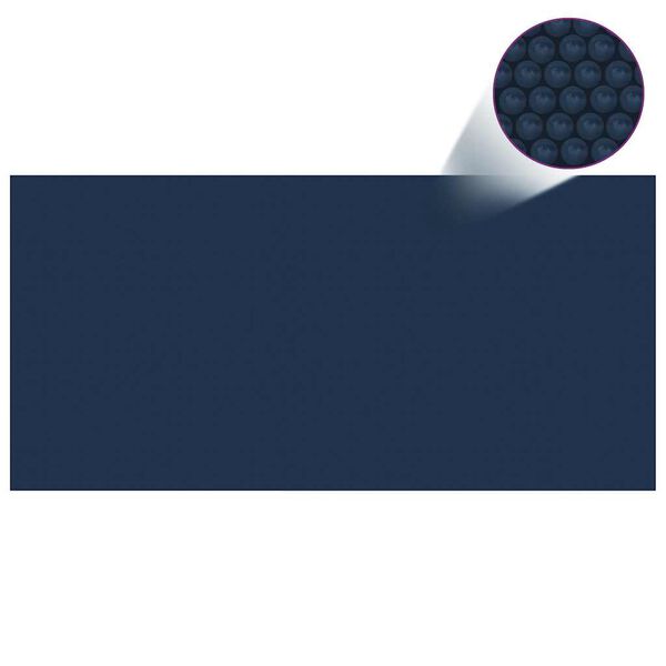 vidaXL Pellicola Galleggiante Solare PE Piscina 450x220 cm Nero e Blu