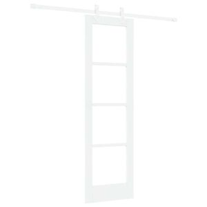 vidaXL Porta scorrevole 61 x 198,5 cm Legno massello di pino e vetro