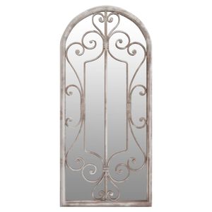 vidaXL Specchio da Giardino Sabbia 100x45 cm in Ferro per Uso Esterno