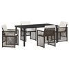 vidaXL Set da Pranzo per Giardino 5 pcs Marrone polyrattan