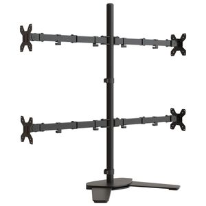 vidaXL Supporto per Monitor in Acciaio Nero VESA 75/100 mm
