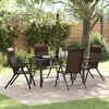 vidaXL Set da Pranzo per Giardino 5 pcs Marrone Poly Rattan