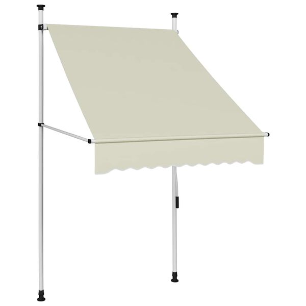 vidaXL Tenda da Sole Retrattile Manuale 100 cm Crema