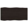 vidaXL Piano Tavolo Marrone Scuro 80x40x2 cm in Rovere Non Trattato