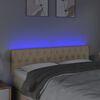vidaXL Testiera a LED Crema 160x7x78/88 cm in Tessuto