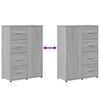 vidaXL Credenze 2 pz Grigio Sonoma 60x31x84 cm in Legno Multistrato