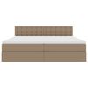 vidaXL Letto con contenitore e materasso Cappuccino 200 x 200 cm