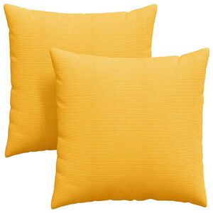 vidaXL Cuscini da Divano 2 pcs Giallo Chiaro 80 x 80 cm