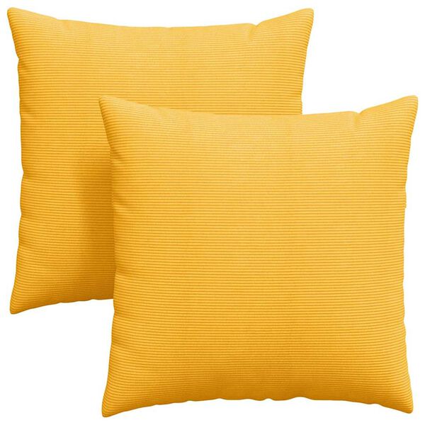 vidaXL Cuscini da Divano 2 pcs Giallo Chiaro 80 x 80 cm