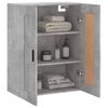 vidaXL Mobile a Parete Grigio Cemento 69,5x34x90 cm Legno Multistrato