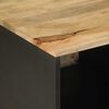 vidaXL Tavolino da Salotto Nero 80x50x40cm Legno Massello Mango Grezzo
