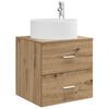 vidaXL Mobile Lavabo da Parete Rovere Artigianale