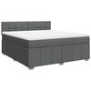vidaXL Giroletto a Molle con Materasso Grigio Scuro 180x200 cm Tessuto