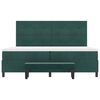 vidaXL Letto a molle con materasso Verde scuro 200 x 200 cm Velluto