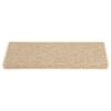 vidaXL Tappetini per scale 15 pz 65x21x4 cm Beige chiaro Bordo rettangolare