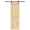 vidaXL Porta Scorrevole con Set Hardware 70x210 cm Legno Massello Pino