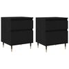 vidaXL Armadio da Notte con cassetto 2 pcs Rovere Nero 40 x 35 x 50 cm
