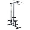 vidaXL Lat machine Nero 110 x 70 x 187 cm Acciaio verniciato a polvere