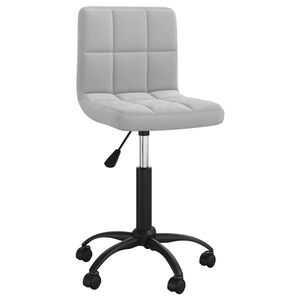 vidaXL Sedia da Ufficio Girevole Grigio Chiaro in Velluto