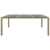 vidaXL Tavolo Giardino 200x150x75 cm Vetro Temperato Polyrattan Beige