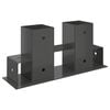 vidaXL Aiuto per Impilare Legna 12 pz Antracite 34 x 10 x 15 cm