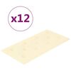 vidaXL Pannelli Murali 12 pz Crema 60x30 cm Similpelle 2,16 m²