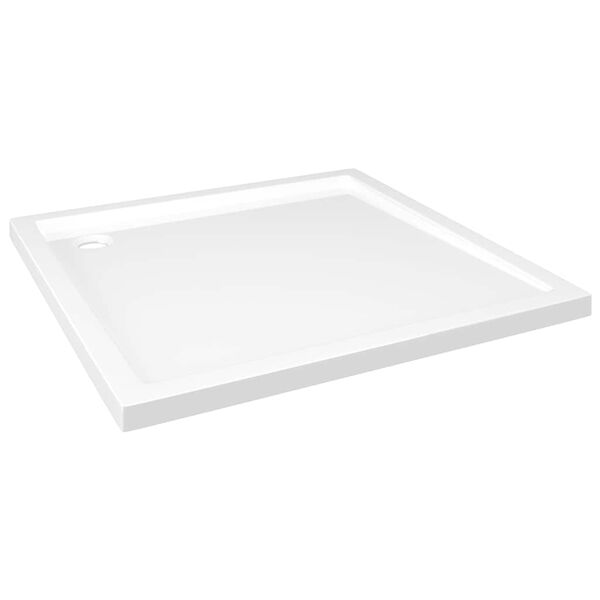 vidaXL Piatto Doccia Quadrato in ABS Bianco 80x80 cm