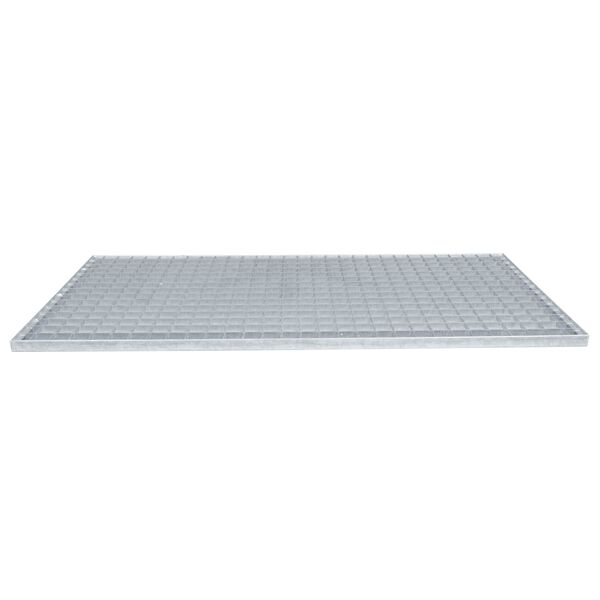 vidaXL Grata Argento 100 x 50 x 2 cm Acciaio Zincato a Caldo
